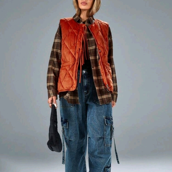 French Chic Casual Lightweight Puffer Vest/Cardigan For Women - Picture 6 of 7